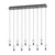 Comareira 10 Light Dark Nickel 3CCT LED Bar Cluster Pendant-3