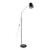 Lara Black Steel Cone Shade Angled Floor Lamp