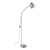 Lara Satin Nickel Steel Cone Shade Angled Floor Lamp