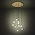 Portocolom 10 Light Brass Gold Round Cluster Pendant-1