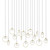 Portocolom 17 Light Brass Gold Oval Cluster Pendant