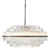 Evelyn 10 Light Antique Brass Tiered Glass Chandelier