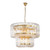 Collette 13 Light Satin Brass Statement Glass Chandelier-2