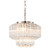Calista 4 Light Brushed Nickel Tiered Glass Chandelier