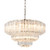 Calista 7 Light Brushed Nickel Tiered Glass Chandelier