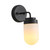 Dolton IP44 Black Opal Glass Wall Light-1 Dolton IP44 Black Opal Glass Wall Light-1