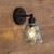 Dothan Diamond Cut Blue Glass Black Wall Light-1 Dothan Diamond Cut Blue Glass Black Wall Light-1