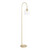 Rafai Clear Glass Bell Shade Brass Floor Lamp