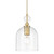 Rafai Clear Glass Bell Shade Brass Pendant Light