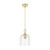 Rafai Clear Glass Bell Shade Brass Pendant Light-1