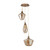 Sassa 3 Light Amber Glass Pendant Light