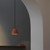 Okina Rounded Conical Clay Pendant Light - Dark Terracotta-3