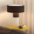 Terra Organic Textured Clay Table Lamp - Choco & White-1