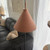 Totana Organic Cone Clay LED Floor Lamp - Dark Terracotta LS1