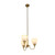 Benson 3 Light Satin Brass Pendant Chandelier-1 Benson 3 Light Satin Brass Pendant Chandelier-1