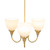 Benson 3 Light Satin Brass Uplight Pendant Chandelier-3