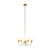 Benson 5 Light Satin Brass Pendant Chandelier-1 Benson 5 Light Satin Brass Pendant Chandelier-1