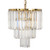 Celestial 3 Tier Satin Brass Crystal Pendant Chandelier-4 Celestial 3 Tier Satin Brass Crystal Pendant Chandelier-4