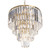 Celestial 4 Tier Satin Brass Crystal Pendant Chandelier-6 Celestial 4 Tier Satin Brass Crystal Pendant Chandelier-6