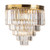 Celestial 5 Tier Satin Brass Crystal Close to Ceiling Light Celestial 5 Tier Satin Brass Crystal Close to Ceiling Light