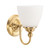 Nova Bowl Opal Glass Solo Wall Light - Satin Brass