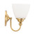 Nova Bowl Opal Glass Solo Wall Light - Satin Brass-2