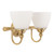Nova Bowl Opal Glass Twin Wall Light - Satin Brass-1
