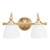 Nova Bowl Opal Glass Twin Wall Light - Satin Brass-2