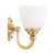 Nova Bowl Opal Glass Twin Wall Light - Satin Brass-4