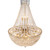 Classique Empire Basket Crystal Chandelier - Satin Brass-9 Classique Empire Basket Crystal Chandelier - Satin Brass-9