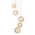 Yoyo Gold 5 Light 3CCT LED Cluster Pendant