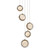 Yoyo Gun Metal 5 Light 3CCT LED Cluster Pendant