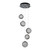 Yoyo Gun Metal 5 Light 3CCT LED Cluster Pendant-1