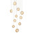 Yoyo Gold 10 Light 3CCT LED Cluster Pendant