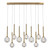 Meteor 10 Glass Orb Linear Pendant Light
