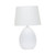 Bev White Oval Ceramic Table Lamp