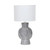 Karina Dark Stone White Shade Ceramic Table Lamp