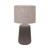 Serene Grey Ribbed Brown Shade Ceramic Table Lamp