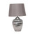 Lena Silver Wavy Textured Ceramic Table Lamp