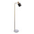 Marisol Black Cylinder White Marble Floor Lamp