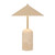Anelie Beige Travertine Coastal LED Table Lamp