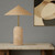 Anelie Beige Travertine Coastal LED Table Lamp-1