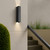 Ravin Sand Black IP54 Rectangle LED Wall Light-1