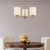 Sheryll 3 Light Antique Gold Pendant with Ivory Shades-1
