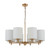 Sheryll 8 Light Antique Gold Pendant with Ivory Shades-3