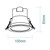 Rex 9W Tricolour Recessed LED Downlight - Matt Black-2