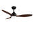 Elite Matt Black and Walnut DC Smart Ceiling Fan with LED and Remote
