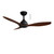 Elite Matt Black and Walnut DC Smart Ceiling Fan with Remote