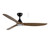 Seaforth Smart DC Ceiling Fan with LED and Remote - Matt Black & Teak