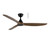 Seaforth Smart DC Ceiling Fan with Remote - Matt Black & Teak
